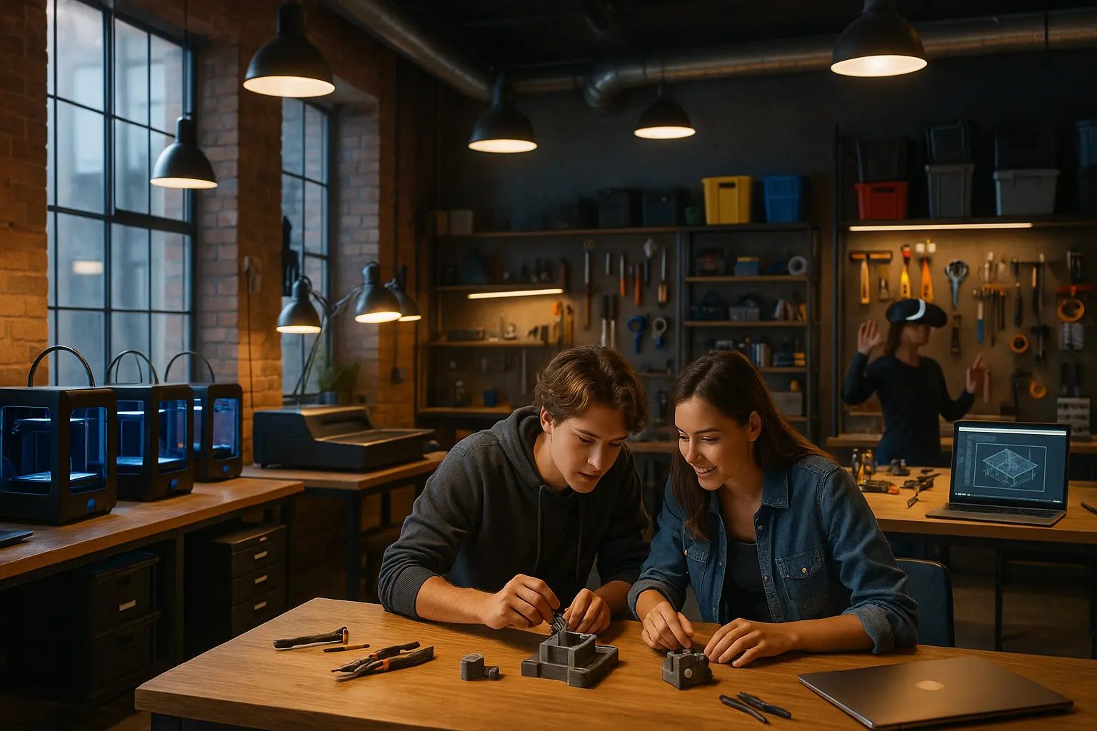 Makerspace mit 3D-Druckern und Prototyping-Station in Jena